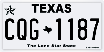 TX license plate CQG1187