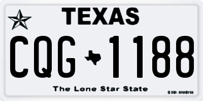 TX license plate CQG1188
