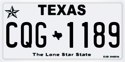 TX license plate CQG1189