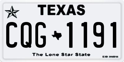 TX license plate CQG1191