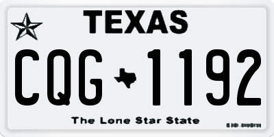 TX license plate CQG1192