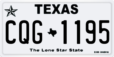 TX license plate CQG1195