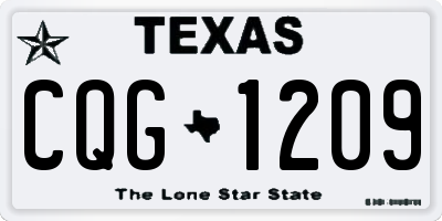 TX license plate CQG1209