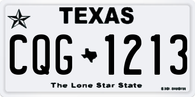 TX license plate CQG1213