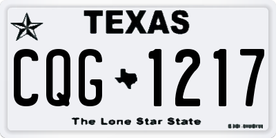 TX license plate CQG1217