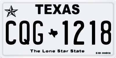 TX license plate CQG1218