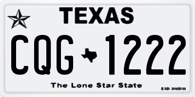 TX license plate CQG1222