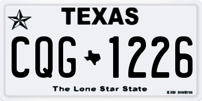 TX license plate CQG1226