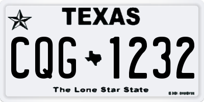TX license plate CQG1232