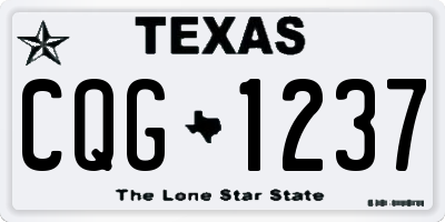 TX license plate CQG1237