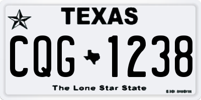 TX license plate CQG1238