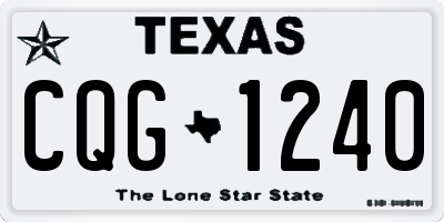 TX license plate CQG1240