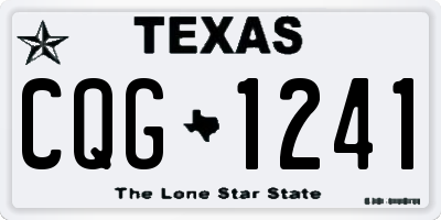 TX license plate CQG1241