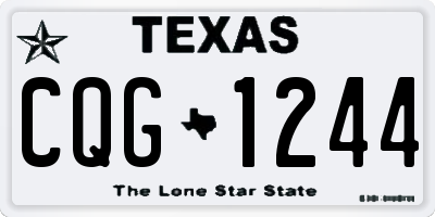 TX license plate CQG1244