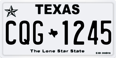 TX license plate CQG1245