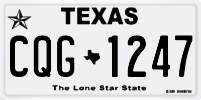 TX license plate CQG1247