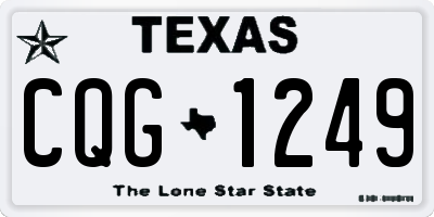 TX license plate CQG1249