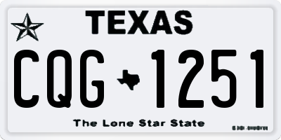 TX license plate CQG1251