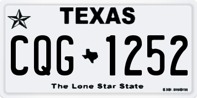 TX license plate CQG1252