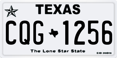 TX license plate CQG1256