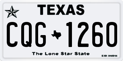 TX license plate CQG1260