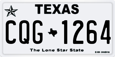 TX license plate CQG1264