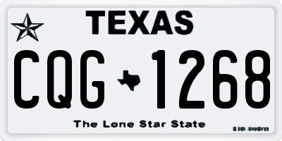 TX license plate CQG1268