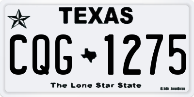 TX license plate CQG1275