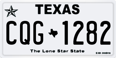 TX license plate CQG1282