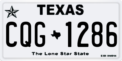 TX license plate CQG1286