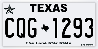 TX license plate CQG1293