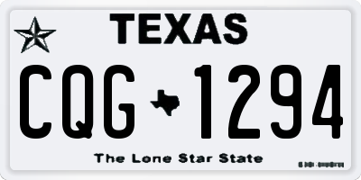 TX license plate CQG1294