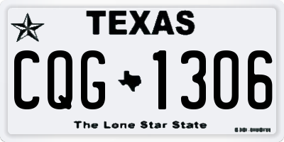 TX license plate CQG1306