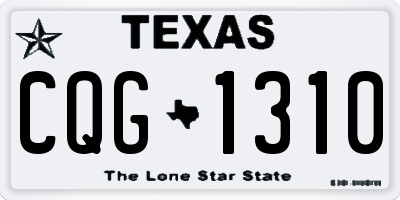 TX license plate CQG1310