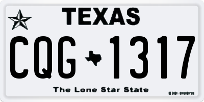 TX license plate CQG1317