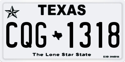 TX license plate CQG1318