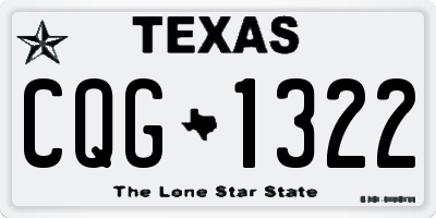 TX license plate CQG1322