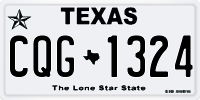 TX license plate CQG1324