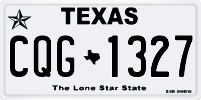 TX license plate CQG1327