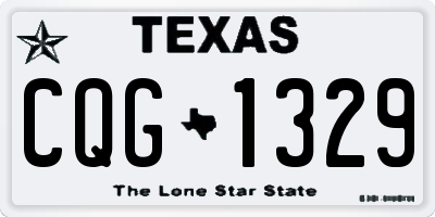 TX license plate CQG1329