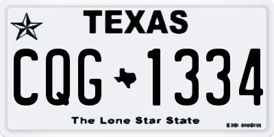 TX license plate CQG1334