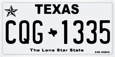 TX license plate CQG1335