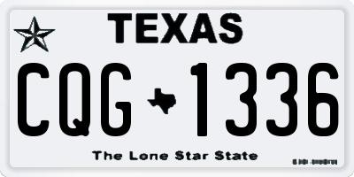 TX license plate CQG1336