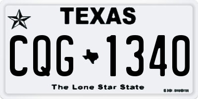 TX license plate CQG1340