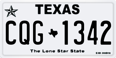 TX license plate CQG1342