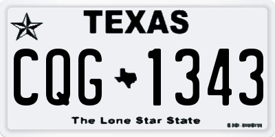 TX license plate CQG1343