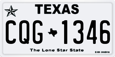 TX license plate CQG1346