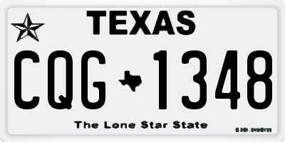 TX license plate CQG1348