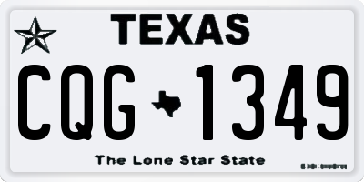TX license plate CQG1349