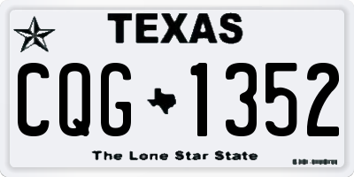 TX license plate CQG1352